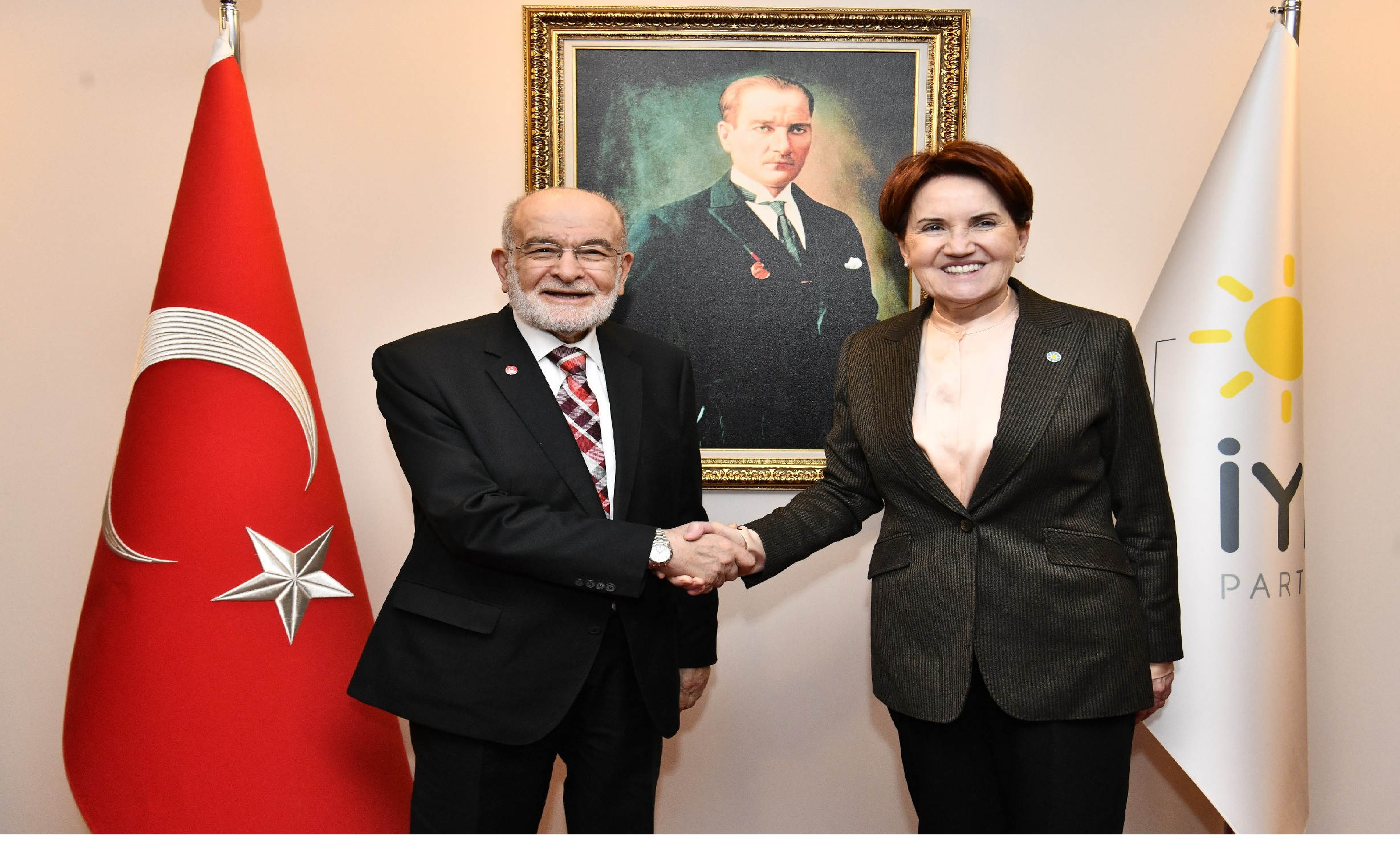 Akşener, Karamollaoğlu’nu kabul etti