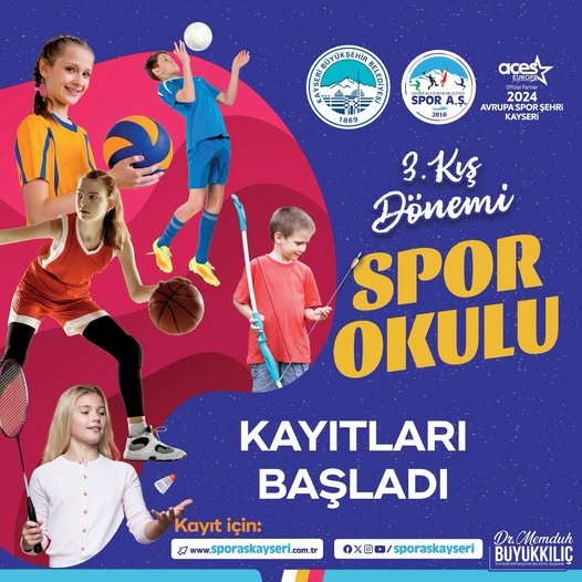 BÜYÜKŞEHİR’DE 2025 KIŞ DÖNEMİ SPOR OKULLARI KAYITLARI BAŞLADI